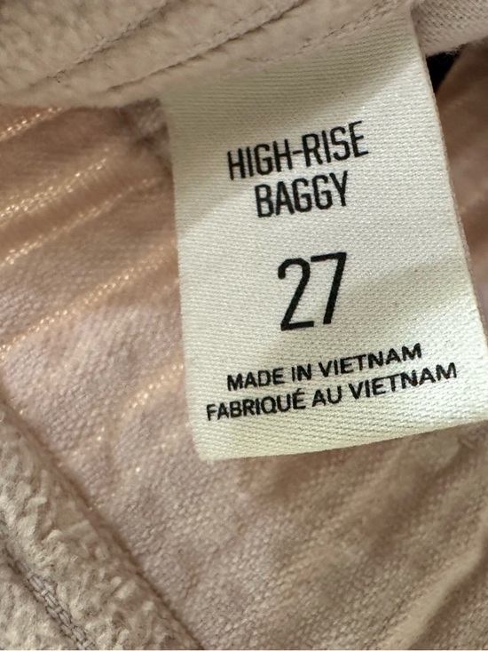 BDG Urban Outfitters Light Tan High Rise Baggy Wide Leg Corduroy Pants Size 27 - Picture 6 of 13